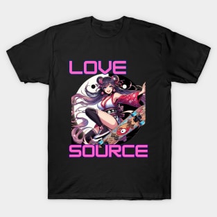 Kawaii, Anime Girl, Love Source | Catsie Cat T-Shirt